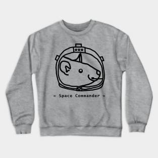 Space Commander Rat Astronaut Portrait Crewneck Sweatshirt